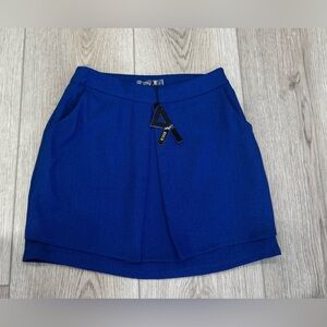 REHAB Blue Skirt with Tag Detail